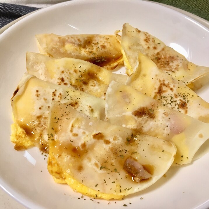 パリパリ！餃子皮でダンピンー(蛋餅)